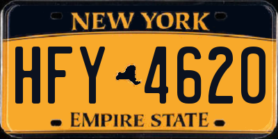 NY license plate HFY4620