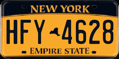 NY license plate HFY4628