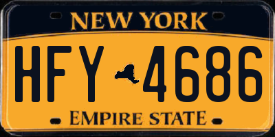 NY license plate HFY4686