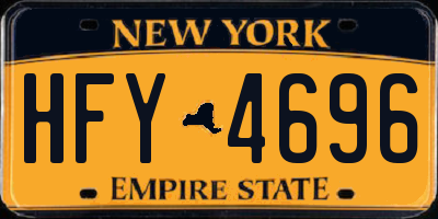 NY license plate HFY4696