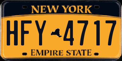 NY license plate HFY4717