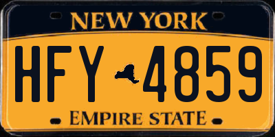 NY license plate HFY4859