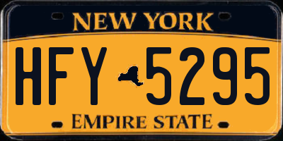 NY license plate HFY5295