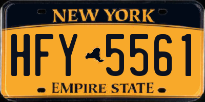 NY license plate HFY5561