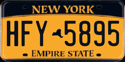 NY license plate HFY5895