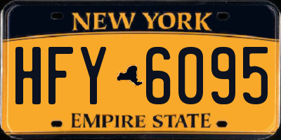 NY license plate HFY6095