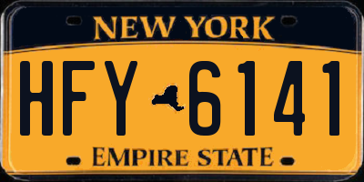 NY license plate HFY6141