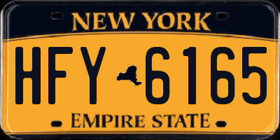NY license plate HFY6165