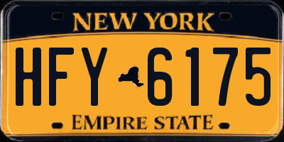 NY license plate HFY6175