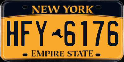 NY license plate HFY6176