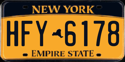 NY license plate HFY6178