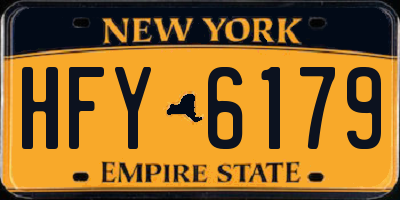 NY license plate HFY6179