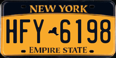 NY license plate HFY6198