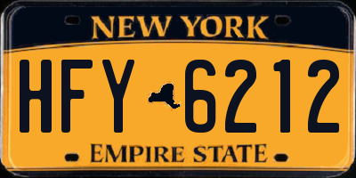 NY license plate HFY6212