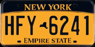 NY license plate HFY6241