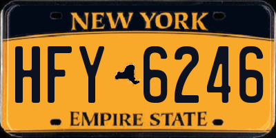 NY license plate HFY6246