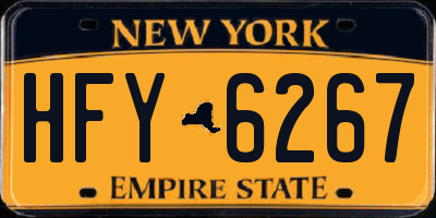 NY license plate HFY6267