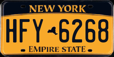 NY license plate HFY6268