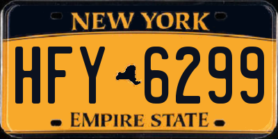NY license plate HFY6299