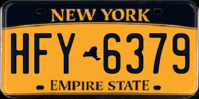 NY license plate HFY6379