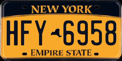 NY license plate HFY6958