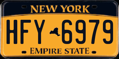 NY license plate HFY6979