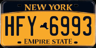 NY license plate HFY6993