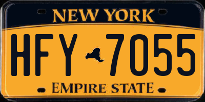 NY license plate HFY7055