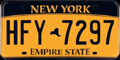 NY license plate HFY7297