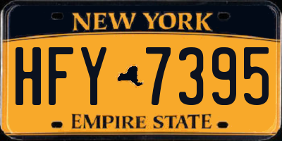 NY license plate HFY7395