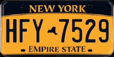 NY license plate HFY7529
