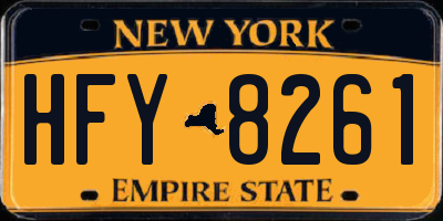 NY license plate HFY8261