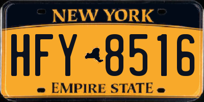NY license plate HFY8516