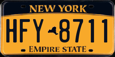 NY license plate HFY8711