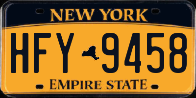 NY license plate HFY9458
