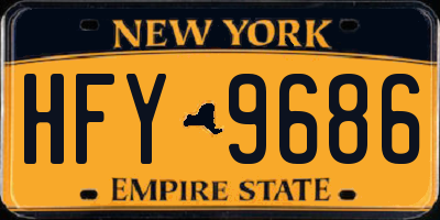 NY license plate HFY9686