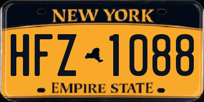 NY license plate HFZ1088