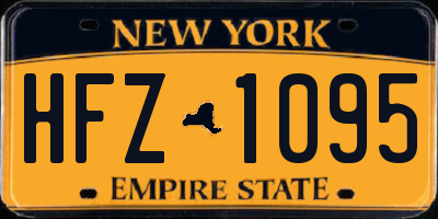 NY license plate HFZ1095