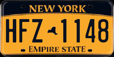 NY license plate HFZ1148