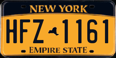 NY license plate HFZ1161