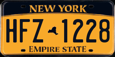 NY license plate HFZ1228