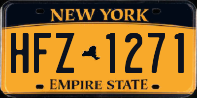 NY license plate HFZ1271