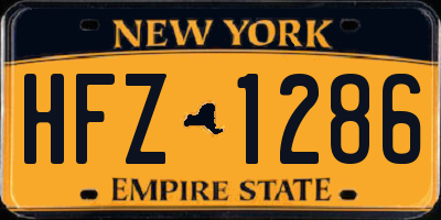 NY license plate HFZ1286