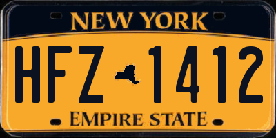 NY license plate HFZ1412