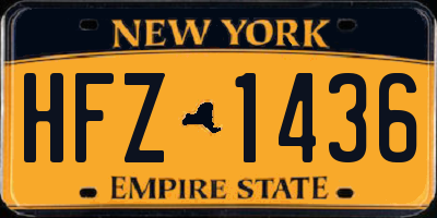 NY license plate HFZ1436