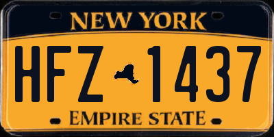NY license plate HFZ1437
