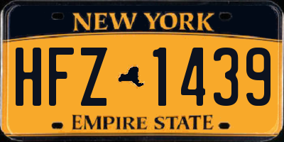 NY license plate HFZ1439
