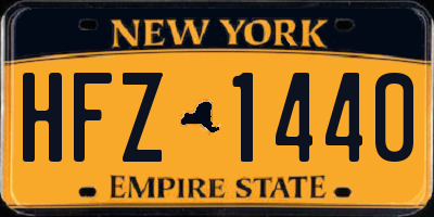 NY license plate HFZ1440