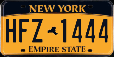 NY license plate HFZ1444