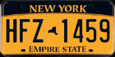NY license plate HFZ1459